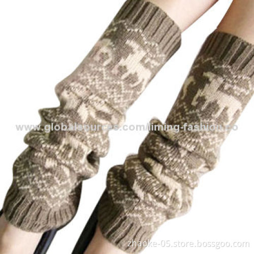 Ladies' Knee High Socks, Knitted Winter Leggings, Fashionable Design, OEM Orders Welcomed
